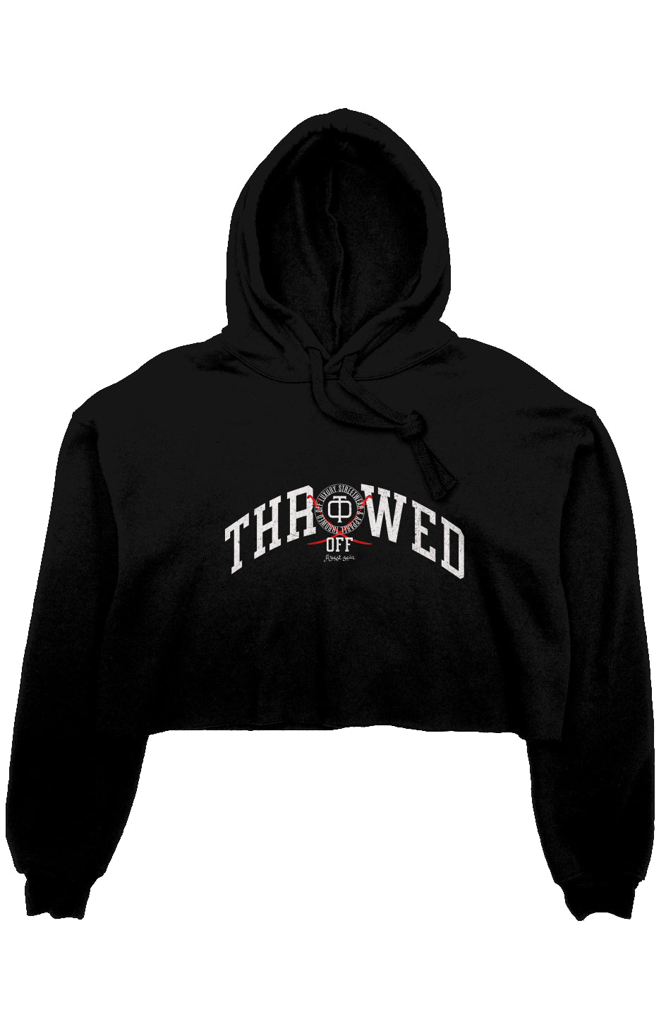 Throwed Off crop fleece hoodie