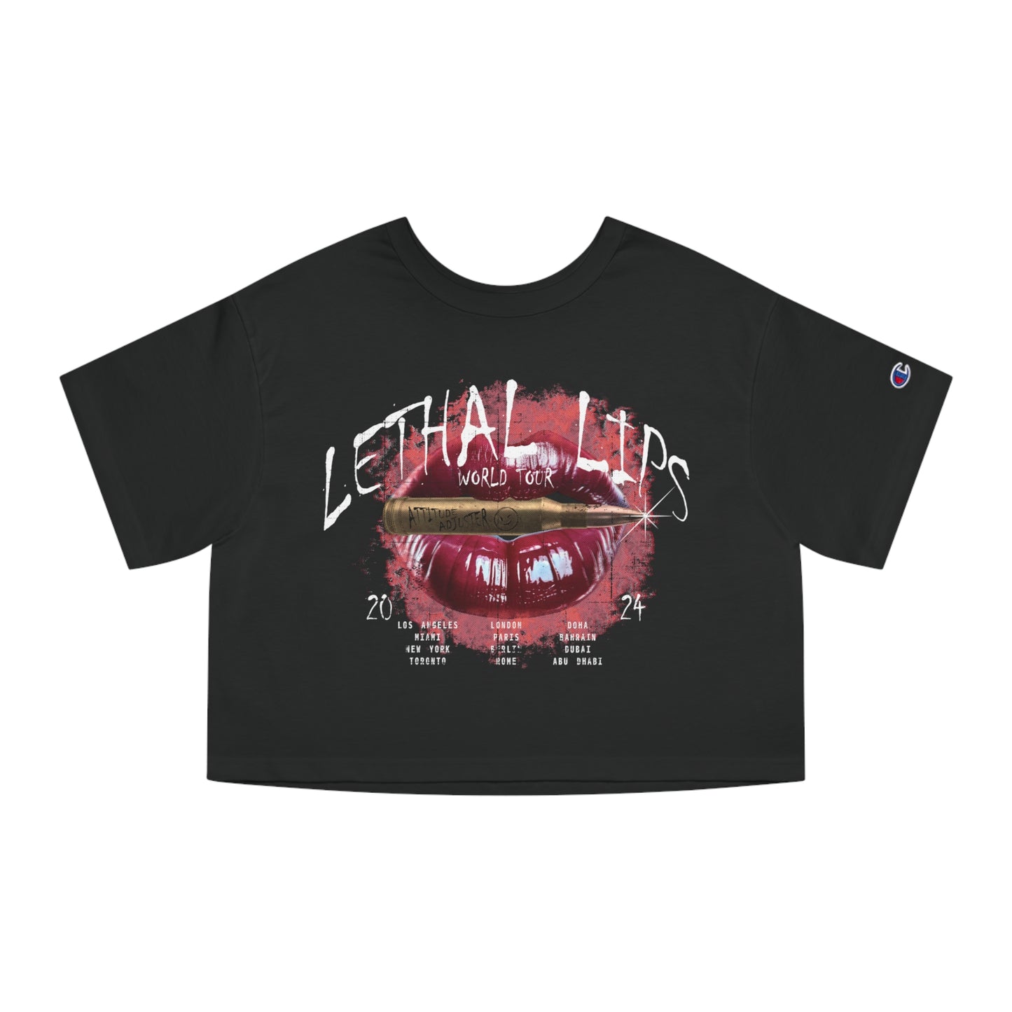 Lethal Lips Cropped T-Shirt